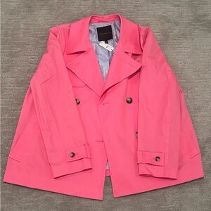 Talbots Vibrant Pink Trench Coat